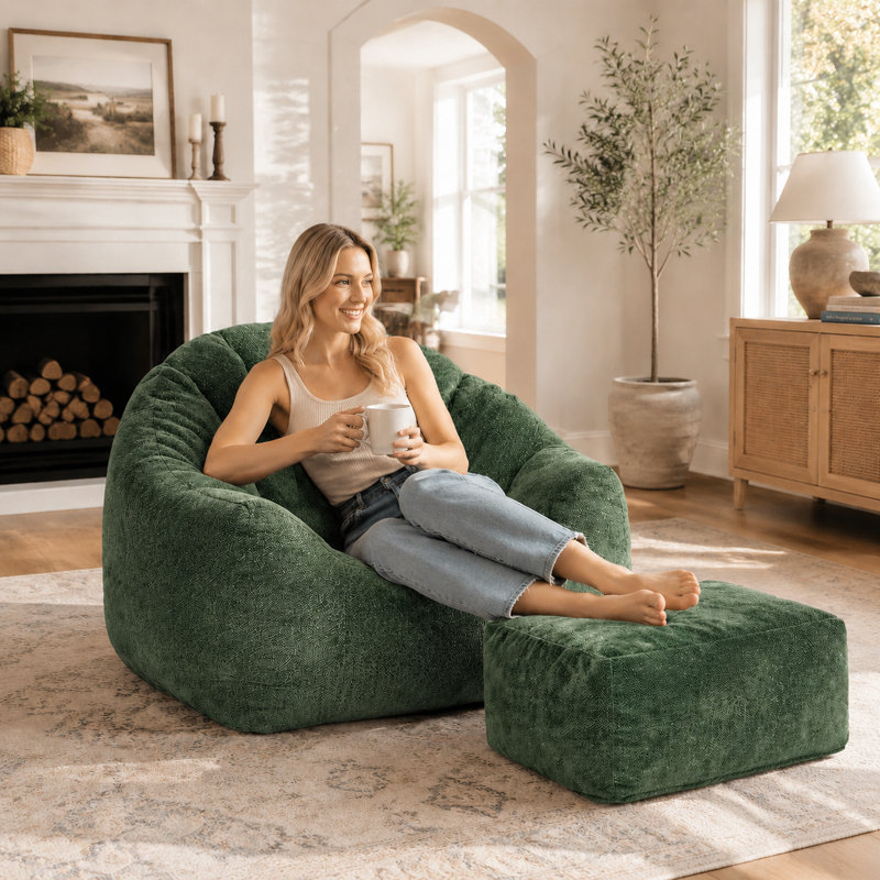 Bean Bag Chair, Green
