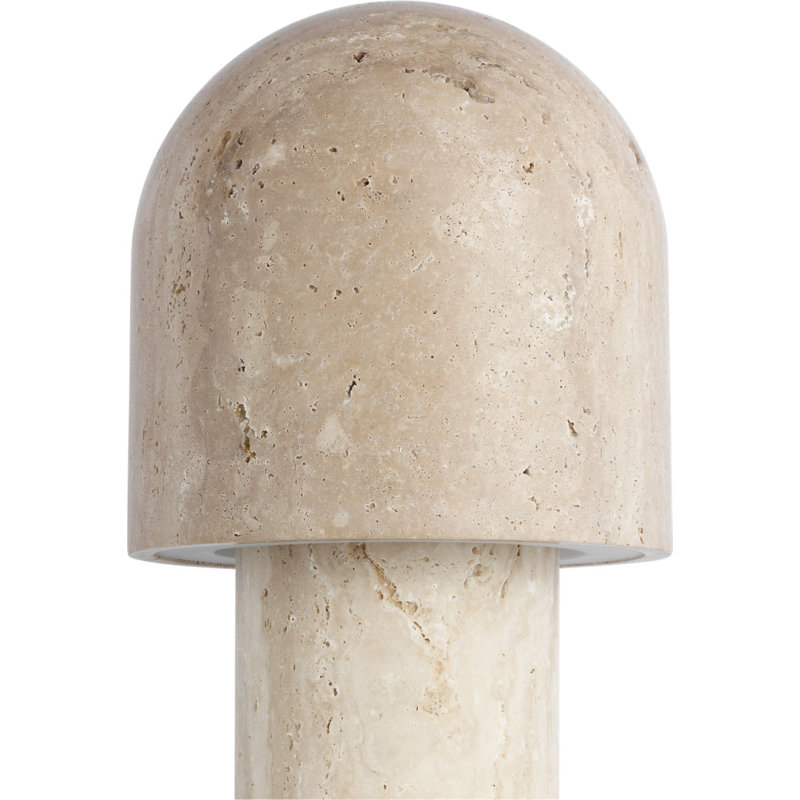 Kennett Small Travertine Table Lamp, Natural Travertine