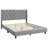 Upholstered Bed Frame with Wooden Slat Support-1054053310-1016116444