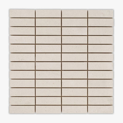 Champagne Honed 1x3 Bar Limestone Mosaic