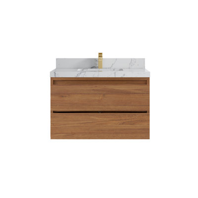 Meuble-lavabo simple 36 po avec plateau en quartz Kiffin