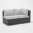 59" Outdoor Lounge Chair Patio Sectional Sofa with 4" Thick Cushions 