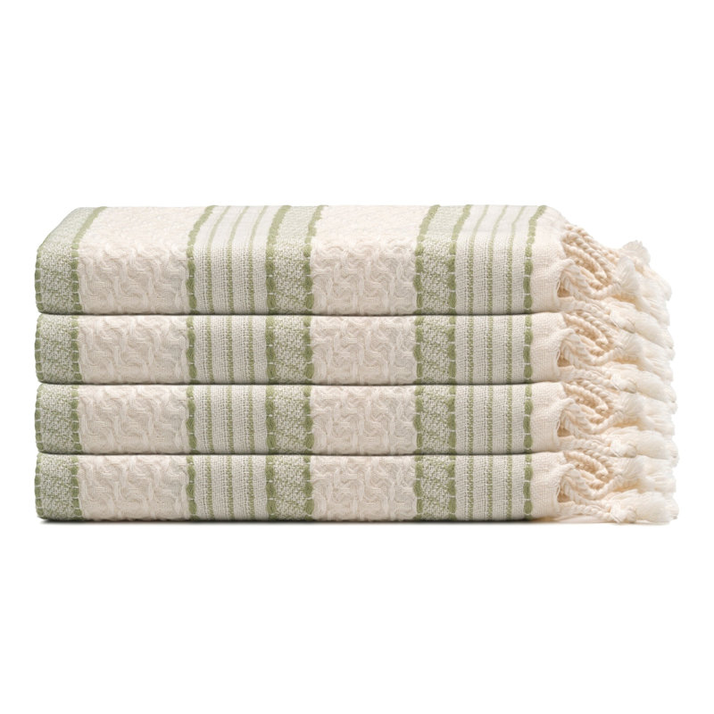 Ensemble de serviettes essuie-tout en coton Sylvie, Sage Green