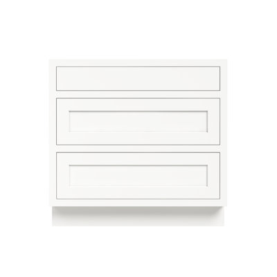 Armoire de cuisine à 3 tiroirs L 36 po x H 34,5 po x P 25 po prête à assembler Casainc