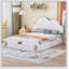 Grand lit plateforme tapissier à tête de lit grand format avec pied de lit arrondi et poche-7376135