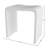DAX Acrilyc Shower Stool, Matte White