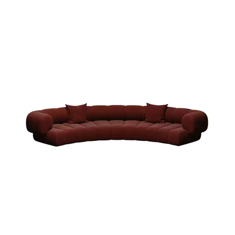 Canapé semi-circulaire, H 25,59 po x l 141,73 po x P 37,4 po