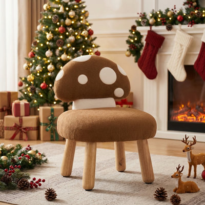 Mushroom Kids Chair With Solid Wood Legs by George Oliver
