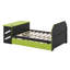 Lit de jour en bois pleine grandeur avec lit gigogne simple, bureau et port USB-118763504