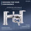 VeeBath Symphony Round Waterfall Bath Shower Mixer Tap with Kit-1481325916