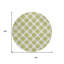 Tapis rond lavable à pois 8 po