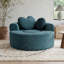 Chaise longue ronde de 53,9 po avec coussin-842686609