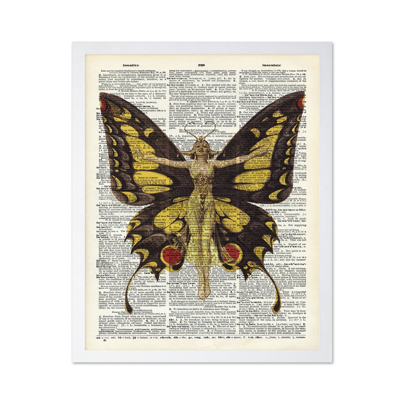 Reine des papillons, Affiche, Encadrement blanc, H 11 po x l 14 po