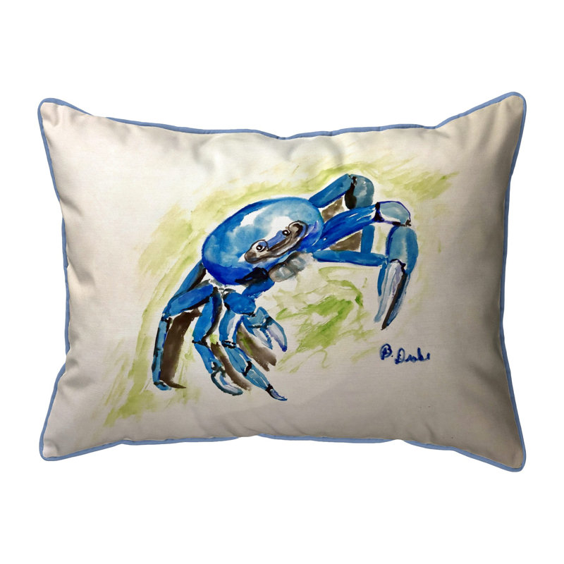 Coussin intérieur / extérieur Blue Land Crab, H 11 po x l 14 po