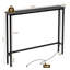 Ensemble de table de vestibule 1 pièce Triamine + Fer 39,37 po avec multiprise-1398000416