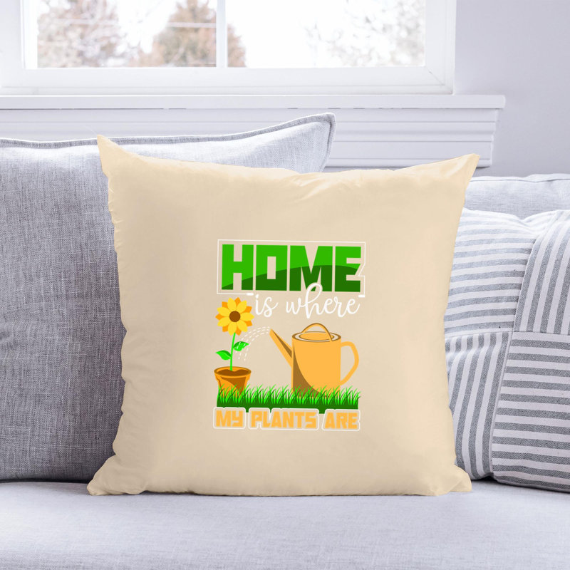 Amour de jardin - Citation amusante 352 - Coussin décoratif inclus, H 16 po x l 16 po