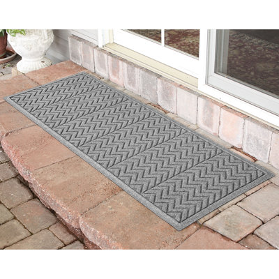 WaterHog Chevron 22 in.. x 60 in. Indoor Outdoor Runner Doormat