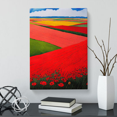 Watercolour Poppy Field Vol.1 - Wrapped Canvas