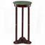 Table d'appoint ronde avec support pour plante au fini merlot