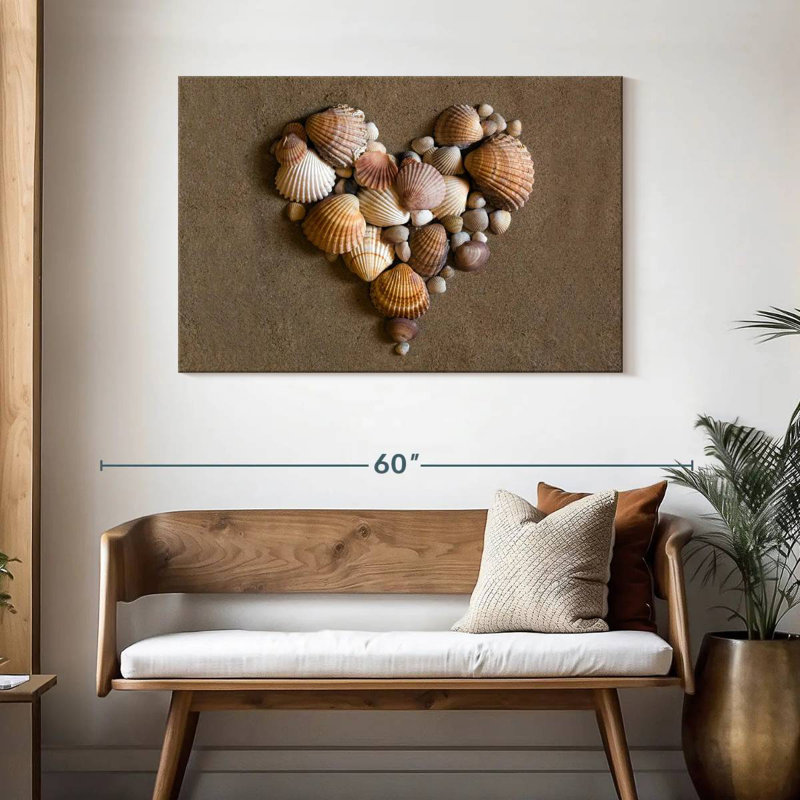 Aletra Seashell Heart, 30" H x 45" W