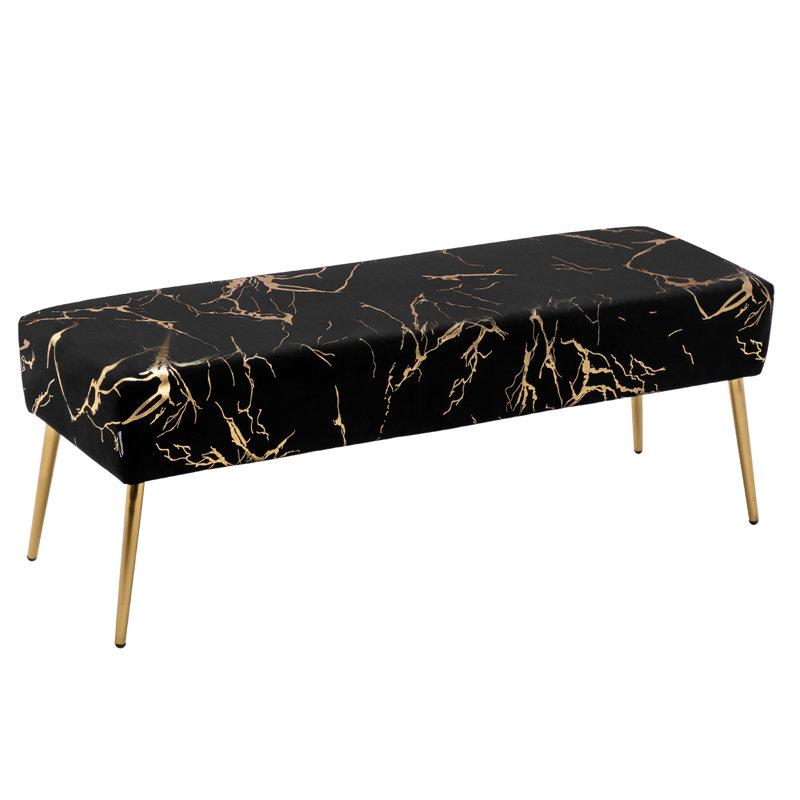 Banc rembourré Modern, Noir