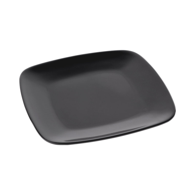 Radius Edge 7" Melamine Appetizer Plate, Black