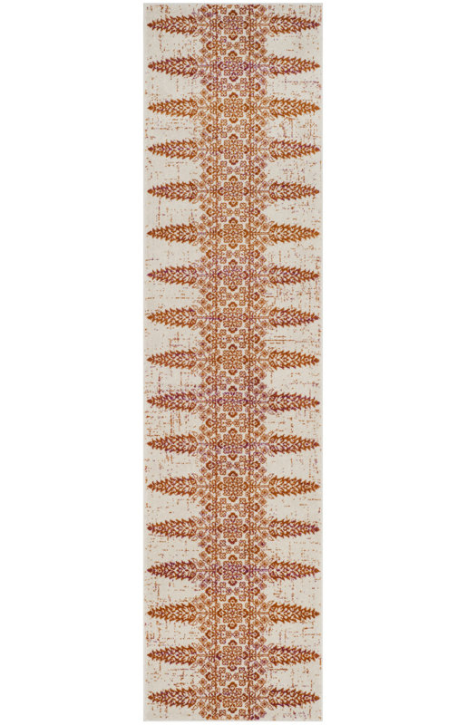 Tapis ivoire / doré Annette, Tapis de couloir 2 pi x 8 pi