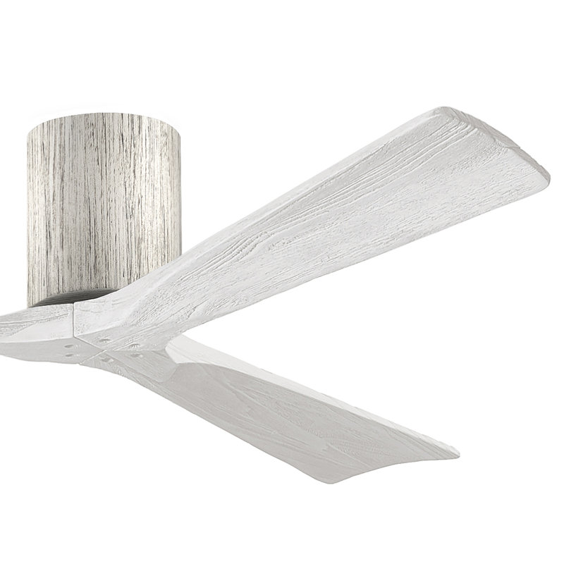 Ventilateur de plafond à 3 pales Olivier, Ton bois de grange, Blanc mat, 72"