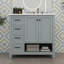Meuble-lavabo de 36 pouces avec comptoir d'évier, armoire avec deux portes et deux tiroirs, avec tablette ouverte-196221288