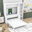 Lit escamotable double avec bureau et bibliothèque, blanc-2036453786-2036453787