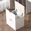 Coiffeuse et tabouret, ensemble de coiffeuse multifonctionnel 3-en-1, comprenant trois modes d'éclairage, miroir HD, deux tiroirs coulissants et tabouret de rangement caché-1120843934