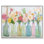 Art floral sur toile en bouteille