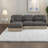 Deep Seat Chenille Sofas, Modern Leopard Modular L Shape For Home