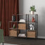 45.67'' W Steel Frame Step Bookcase