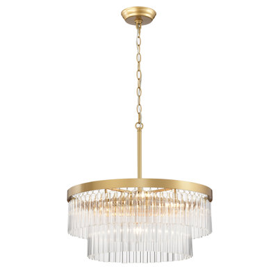 Lustre cylindrique en cristal à 5 niveaux Kaison