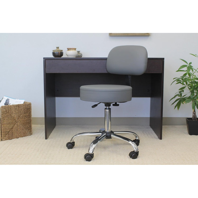 Tabouret de dessinateur professionnel avec dossier Office Spa, gris