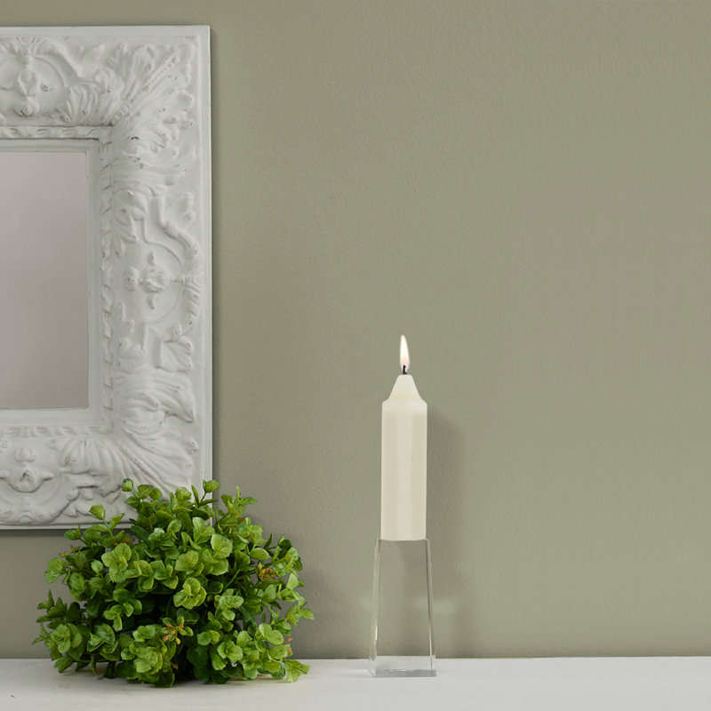 Smooth Collenette Unscented Taper Candle, Ivory, 5" H x 1.25" W x 1.25" D