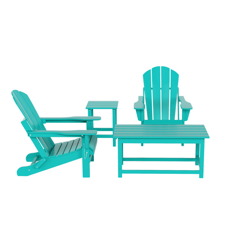 Laguna Foldable Outdoor Adirondack Chair, Turquoise