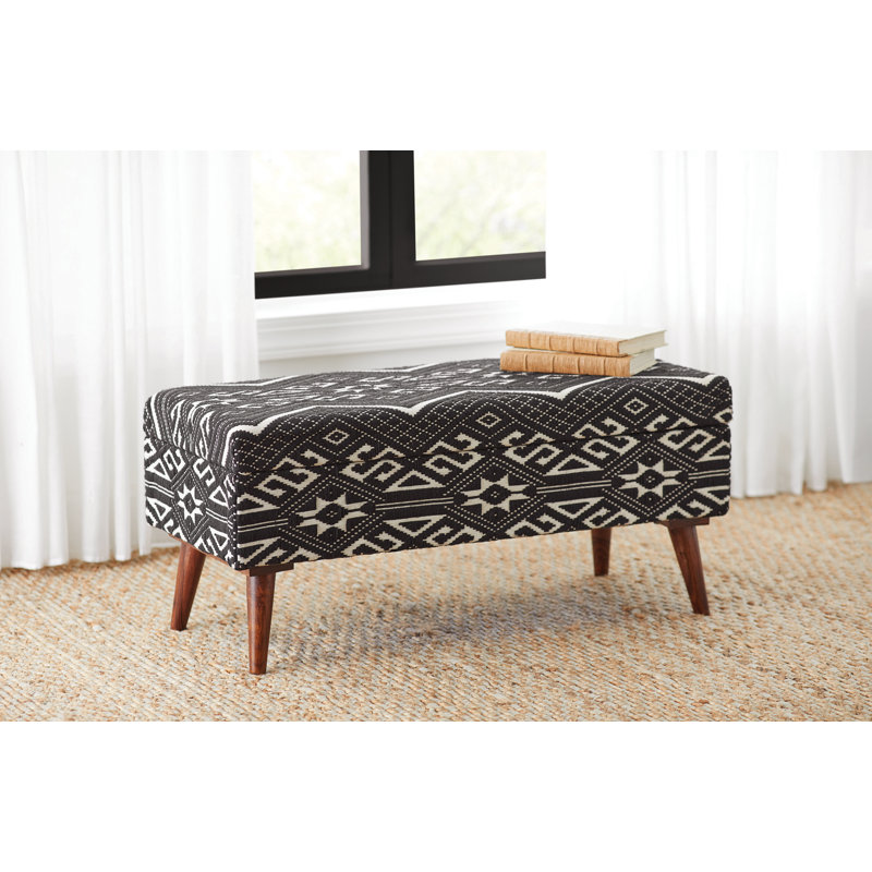 Banc de rangement rabattable, Noir