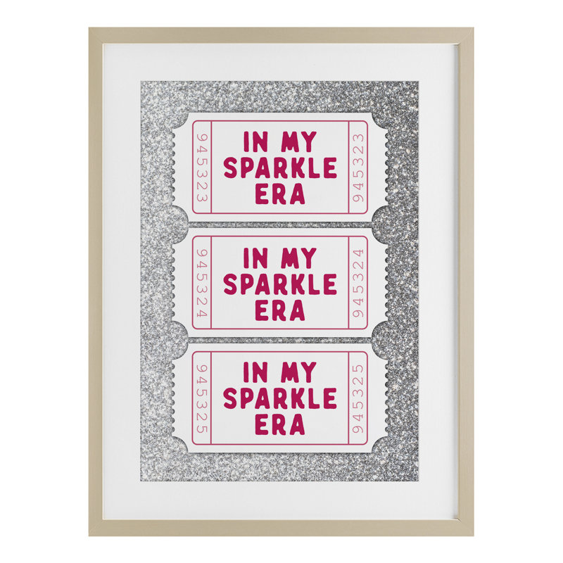 «My Sparkle Era», impression encadrée sous verre, Cadre de récolte en pin, H 23 po x l 17 po
