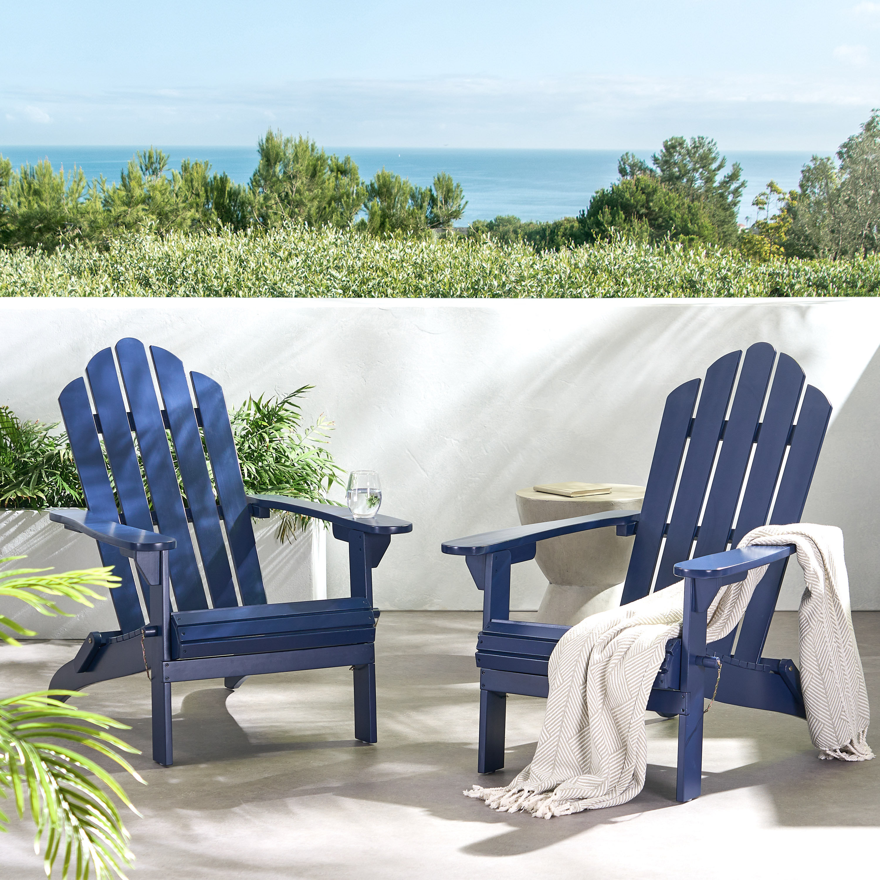 Dovecove Lilwenn Solid Wood Foldable Adirondack Chair & Reviews | Wayfair