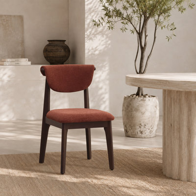 Chaise d'appoint de salle à manger rembourrée en bois