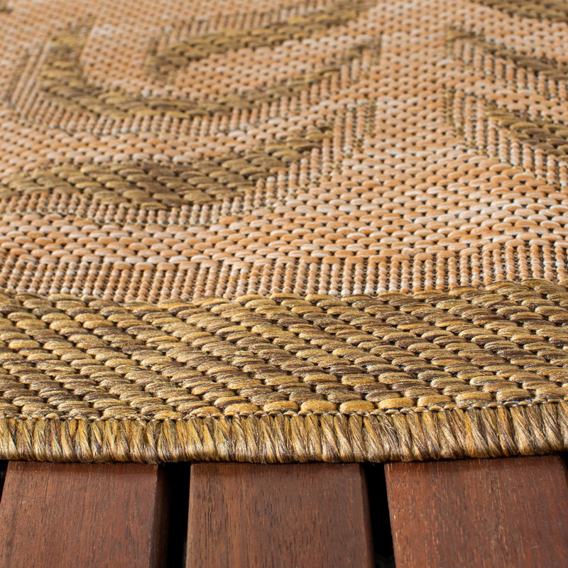 Herefordshire Performance Oriental Indoor/Outdoor Area Rug, Round 6'7"