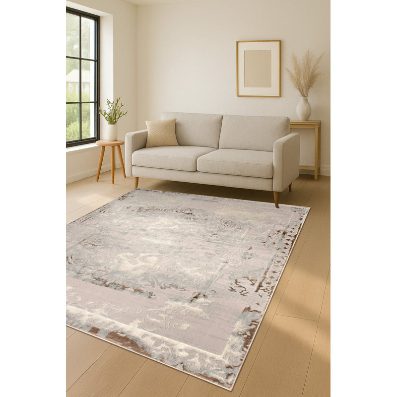  Tapis boho traditionnel 4 pi x 6 pi | Petit tapis pour la décoration intérieure | Beige brun