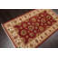 Tapis rouge rouille en laine noué à la main Briyanah Agra