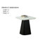 Ensemble de table 3 pièces de style contemporain avec plateau en faux marbre et bords arrondis doux pour les salons modernes