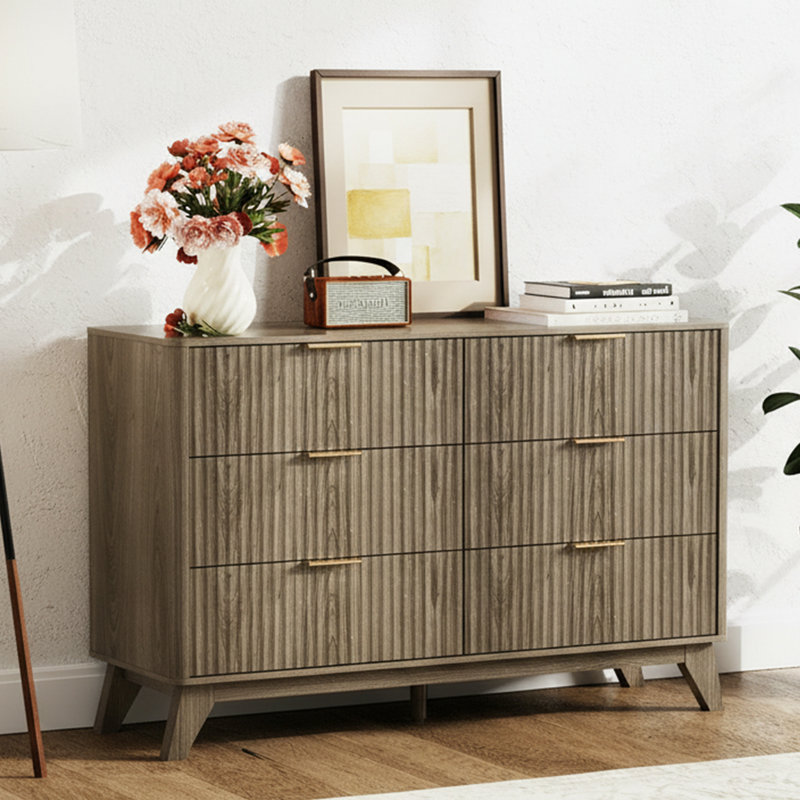 Commode à 47 tiroirs 47 po, Chêne gris