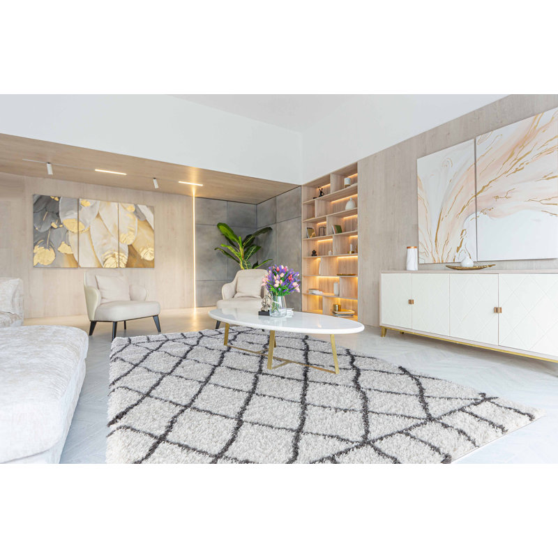 Toledo Geometric Shag Area Rug, Rectangle 160 x 230cm