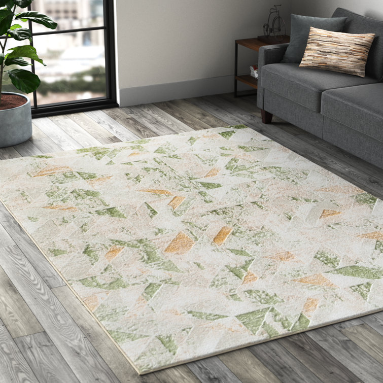 Pyburn Abstract Green Area Rug