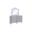 Miroir mystique de style contemporain fabriqué en bois en argent